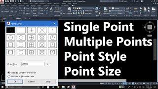 AutoCAD Point Command in Hindi - Point Style & Point Size