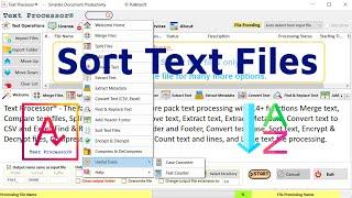 Sort Text Files | Superfast & Powerful Text Processor Software | Text Processor | Pulkitsoft