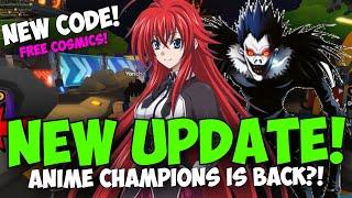 Anime Champions is BACK?! New Code, UPD, 7X LUCK & New Halloween Event!