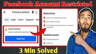 SOLVED Facebook Account Is RESTRICTED From ADVERTISING PROBLEM | FACEBOOK Account RESTRICTED 2024