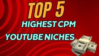 top 5 highest paying cpm niches on youtube in 2024 | Youtube most profitable niches