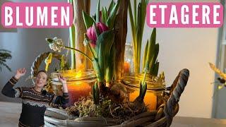 Frisch & fröhlich in den FRÜHLING 🩷 DIY Blumen Etagere 🩷