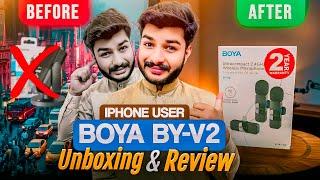 BOYA BY-V2 Unboxing & Review in hindi & Urdu 2025 | iPhone users best choice 2025 | Apple users Mic