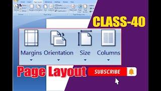 MS Word tutorials Telugu#margins#orientation# page size#columns #page layout#tutorial