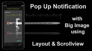 A Layout as A Pop Up Notification or Alert Message using LayoutInfalter Android Studio Java.