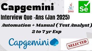 Capgemini Selenium Automation Testing Interview Question & Answers Experienced/Freshers/TCS/Infosys