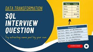 Data Transformation || SQL Interview Question || Extract Only Required Parts From a Given String