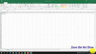 Excel Zoom and Zoom Slider Not Showing