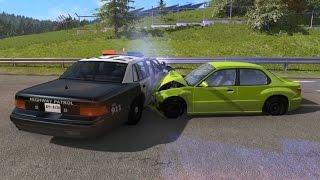 Police Roadblock Crashes 8 | BeamNG.drive