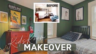 KIDS ROOM MAKEOVER // Before + After Vintage Inspired Shared Boys Bedroom