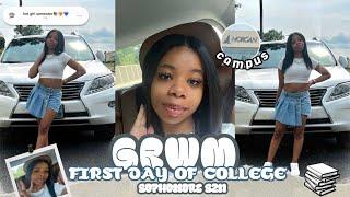 GRWM: FIRST DAY OF SCHOOL SOPHOMORE YEAR + vlog *college edition * | DiorrMiayaa