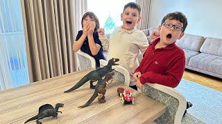 Yusuf ve Fatih selim ömerin doğum günü hediyelerini açtı birsürü t-rex dinozor araba top çıktı