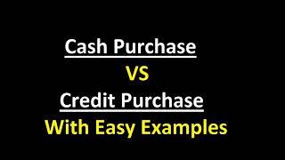 Cash Purchase & Credit Purchase in Hindi / Urdu