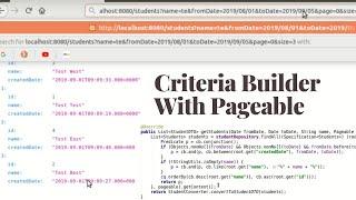 Criteria Builder | Query based on conditions | Spring Boot