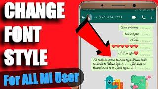 How to Change Font Style in any Xiaomi Android Phone/Device[Without root]