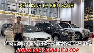 03/8 HÀNG SIÊU CỌP CIVIC GEN8 2.0 AT BIỂN XANH THANH LÝ CƠ QUAN VÀ MITSUBISHI PAJERO V73 ECAPSE 2.3