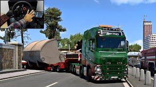 Hauling a tractor bucket | Euro Truck Simulator 2 | Logitech G29 Gameplay