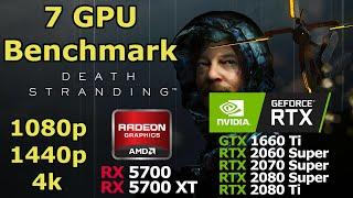 Death Stranding PC Benchmark | 7 GPUs | AMD vs NVIDIA | 1080p, 1440p, 4k