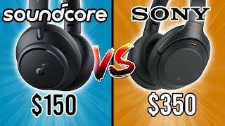 CAN $150 ANC HEADPHONES BEAT $350 ONES?! | Soundcore Space Q45 vs Sony WH-1000XM4