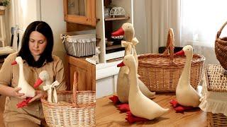 Make your Home Cozy. Sewing project - Geese. Start of gardening work. Simple rural life