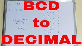 BCD to Decimal Conversion|How to Convert BCD to Decimal|BCD code to Decimal|BCD Decimal Converter