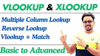 Vlookup & Xlookup ! Multiple Columns lookup in Excel - Return Multiple Columns Values #Vlookup