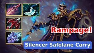 Silencer Safelane Carry Rampage | Dota 2 New Meta Highlights 7.29