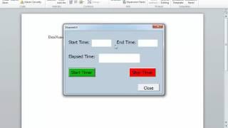 Use Stopwatch in Word