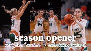 FIRST HOME GAME VLOG WITH THE UNIVERSITY OF MIAMI WBB *SEASON OPENER* I Cavinder Twins