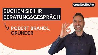 Buchen Sie Ihr E-Mail Marketing Beratungsgespräch mit EmailTooltester Gründer Robert Brandl