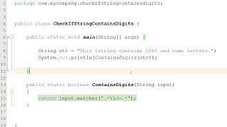 Check If a String Contains Any Digits Using Java