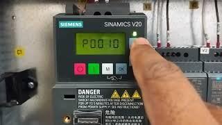 Siemens VFD SINAMICS V20 factory reset procedure