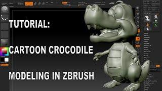 EASY ZBRUSH - MODELING CARTOON CROCODILE/BABY DRAGON IN ZBRUSH 4r7