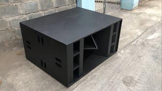 Professional dual subwoofer cabinet  _ 18 inch speaker cabinet design