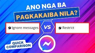 Restricst vs Ignore Messages Know the Difference | Facebook Messenger
