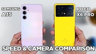 Samsung A35 vs POCO X6 Pro SPEED TEST & CAMERA Comparison | Zeibiz