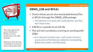 IO5: Manipulate BFILEs with DBMS_LOB