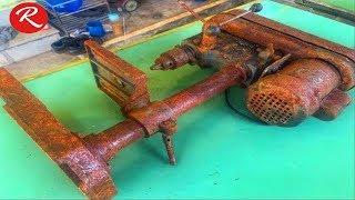 Restoration Vertical Drilling Machine | Restoration machine hole making rusty old