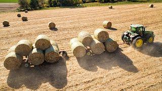 Raking and Baling Corn Fodder | Cattle Bedding For Winter