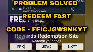 PROBLEM SOLVED FREE FIRE REDEEM CODE REDEMPTION SITE   REDEEM FAST