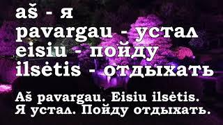 Урок 00050. Повторение уроков. Pamokų kartojimas. Уроки с 00041 по 00049.  Уроки литовского языка.