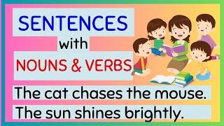 NOUNS/VERBS SENTENCES / Kinder - Grade Three / Learning to Read