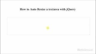 How to Auto Resize a textarea html field by jQuery