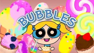 Bubbles eating cotton candy, ice cream, drinking rainbow drink mukbang animation #mukbang #cute