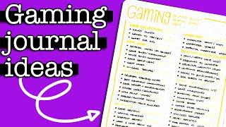 GAMING BULLET JOURNAL IDEAS  Bullet journal collection ideas for gamers