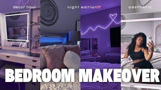 COZY BEDROOM MAKEOVER + ROOM TOUR ️ | pinterest inspired + decorating, new vanity, decor haul