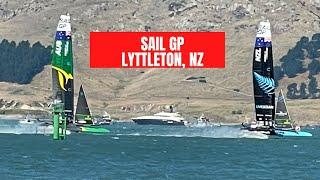 Sail GP on Lyttelton Harbour, NZ