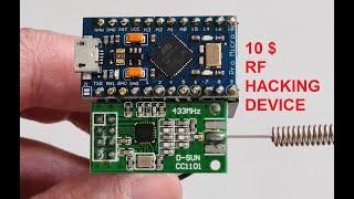 DIY CC1101 tool - RF jammer, replay attack, sniffer - cheap & easy tool for radio pen testing