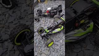 2 x 2 stroke 1/5 baja rc buggys on tick over #shorts