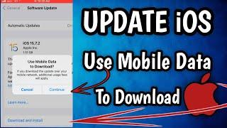 Update iOS Use Mobile Data To Download ||#updateios